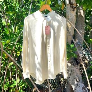 Quince NWT washable silk blouse. XL